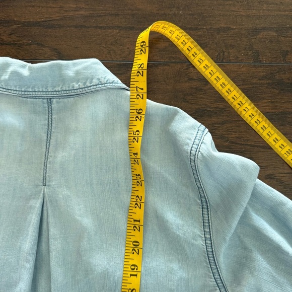 INC Denim Long Sleeve button down shirt buttery soft chambray light blue W sz 8 - Picture 8 of 9